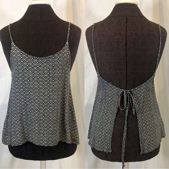 Anthropologie Tops - Anthropologie Friday's Project Geometric Print Backless Tie Top